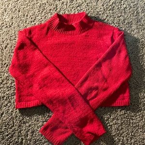 Wild Fable red cropped turtle neck sweater